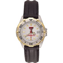 Ladies Texas Tech University All Star Watch With Leather Strap