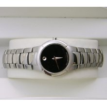 Lady's Movado Monto Stainless Swiss Quartz Watch Mint