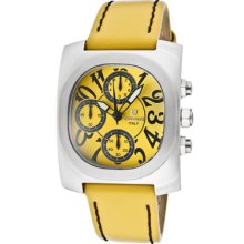 Lancaster Italy Watches Women's Chronograph Yellow Dial Yellow Genuine