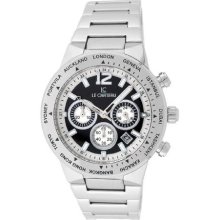 Le Chateau 5442M Blk Amp Sil Men'S 5442M Blkandsil Cautiva Chronograph Stainless Steel Watch