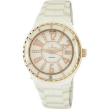 Le Chateau All White Ceramic Women's Watch -5871rs-wht