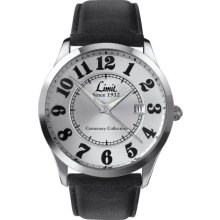 Limit Men's Quartz Watch With Silver Dial Analogue Display And Black Strap 5881.25