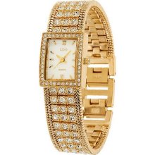 Linea by Louis Dell'Olio Crystal Bracelet Watch - Goldtone - One Size