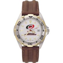 LogoArt Carolina Hurricanes Men's All-Star Leather Watch ...