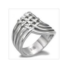 Lovely stainless steel fashion gladiator style wide ring high polish