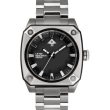 LRG Gauge 45mm Silver/Black Steel Watch