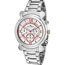 Lucien Piccard Scoperta Stainless Steel Bracelet Watch Silver Textured Dial