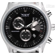 Luxury Men Quartz Chrono Mechanical Leather Watch Mechanical Dive Me