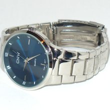 Macy's Gnw Brand Men's Blue Faced Dress Watch 1 1/2