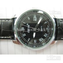 Made In China Geceb Black Dial Quartz Luxury Watches Leather Band Fo