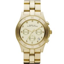 MARC by Marc Jacobs 'Blade' Crystal Index Watch Gold