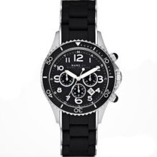 Marc Jacobs Mbm2551 Women's Black Silicone Wrapped Stainless Steel Watch