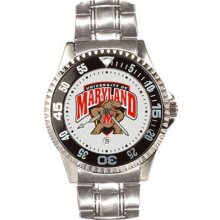 Maryland Terrapins Competitor Steel Watch Sun Time