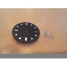 Matt Black No Logo Dial For Eta 2824 2836 With Watch Hands Good For Sub Case