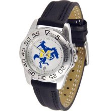 McNeese State Cowboys Womens Leather Wrist Watch