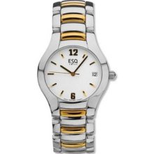 Men ESQ 7300671 Previa Two Tone Stainless Steel Previa Quartz White