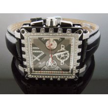 Men Icetime 45mm Square 1.00ct Full Case Diamonds Watch