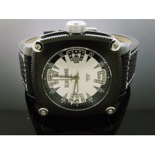 Men Icetime Salem 50mm Square 0.10Ct 4 Diamonds Watch