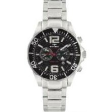 Men`s Rotary Aquaspeed White Case Chronograph Watch W/ Black Dial