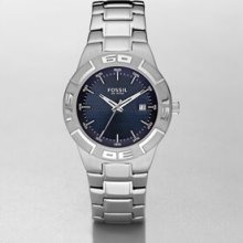 Men`s Stainless Steel Classic Sport Watch W/ Blue Dial