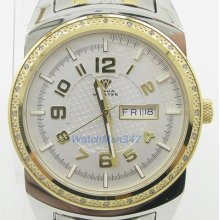 Mens Aqua Master Watch Jojo Techno Jojino Joe Rodeo Canary Cz Bling Iced Aqwm32