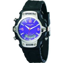 Mens Charles Hubert Rubber Band Purple Dial Sport Watch No. 3524-P