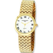 Mens Charles Hubert Satin Gold-plated Stainless Steel 32mm Watch