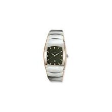 Mens Chisel Tungsten with Rose Gold Pated Edge/Gray Dial Watch