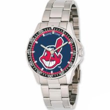 Men's Cleveland Indians Stainless Steel