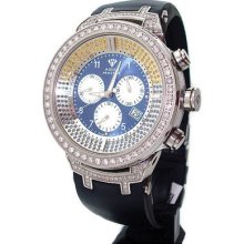 Mens Color Diamond Aqua Master Watch 4.25ct