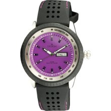 Men's croton date & day purple dial watch ca301226bspp