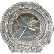 Mens Diamond Breitling Super Avenger Mother of Pearl Watch 18.00ct