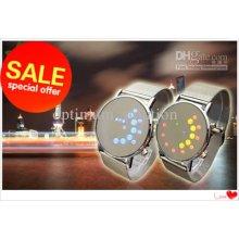 Men's Led Mirror Watch Lady Unisex Digital Wrist Watches Led1046 2pc