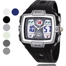 Men's Multi-Functional PU Analog Digital - Automatic And Quartz Wrist Watch (Assorted Color)