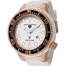 Men's Neptune White Dial White Rubber ...