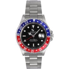 Men's Rolex GMT-Master II Red/Blue Pepsi Bezel Watch 16710