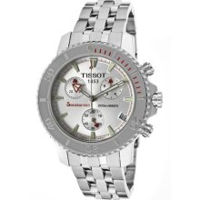 Men's Seastar Chronograph Silver Dial Stainless Steel ...