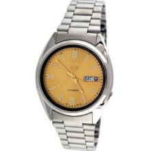 Men's Seiko 5 Automatic Dress Watch Gold Dial