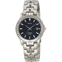 Men's Seiko Le Grand Sport Slc033 Quartz Black Dial Titanium Strap Watch