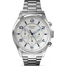 Mens Sekonda Watch Stainless Steel Chrono Date Wrist Watch 3376