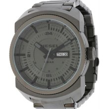 Men's Stainless Steel Quartz Gray Tone Dial Day and Date Display