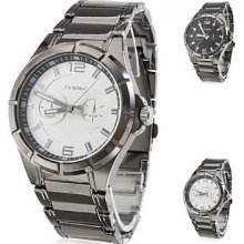 Men's Stylish Alloy Analog Wrist Quartz Watch (Assorted Colors)