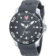 Mens Swiss Eagle Sea Bridge Black Silicon Strap Watch Xwa3834