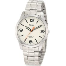 Mens Timex Indiglo Easy Reader Classic Stainless Bracelet Watch T2n635