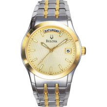 Men's Two Tone Dress Champagne Dial Day Date