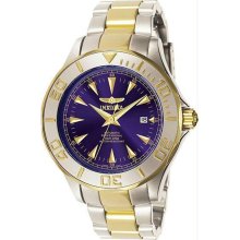 Men's Two Tone Stainless Steel Pro Diver Automatic Blue Dial