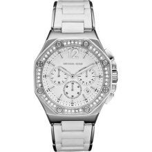 Michael Kors Chronograph Crystal Silicone Ladies Watch MK5563