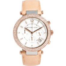 Michael Kors Exclusive to ASOS Diamante Chronograph Watch Tan