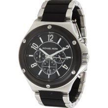 Michael Kors Men's MK8272 Black Silicone Quartz Watch with Black ...