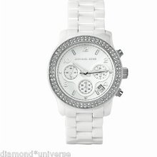 Michael Kors Mk5188 Runway White Ceramic Mid Size Watch